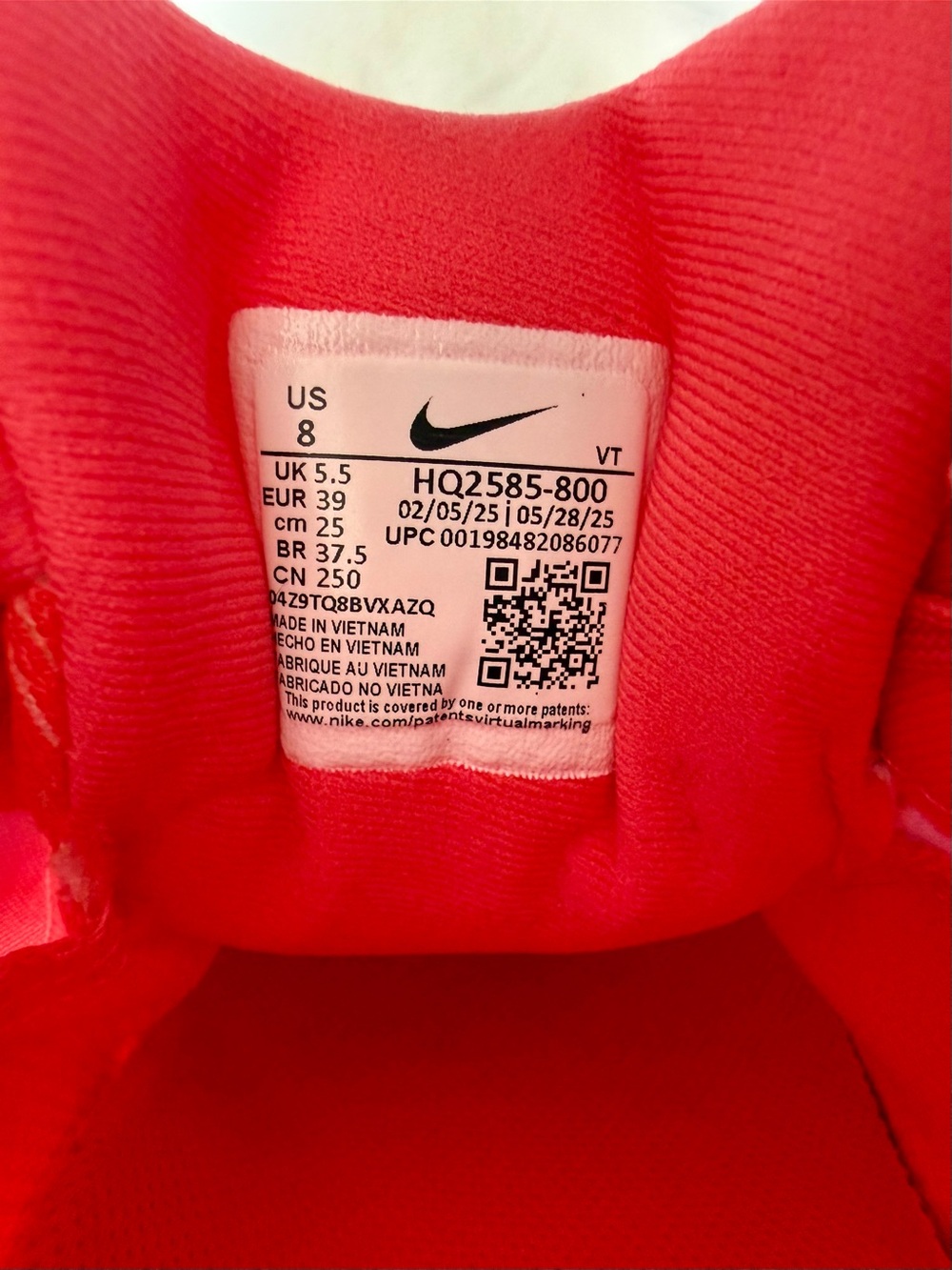 Nike Women's Vomero 18 Running Shoes Bolt Orange/Deep Red Size 8 ZoomX Foam - Picture 13 of 14